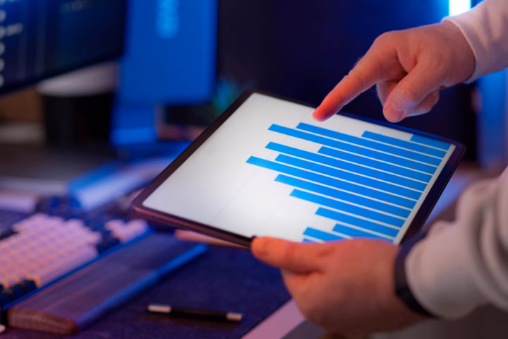 Come calcolare il ROI dei progetti di IA in azienda — financial metrics dashboard digital charts