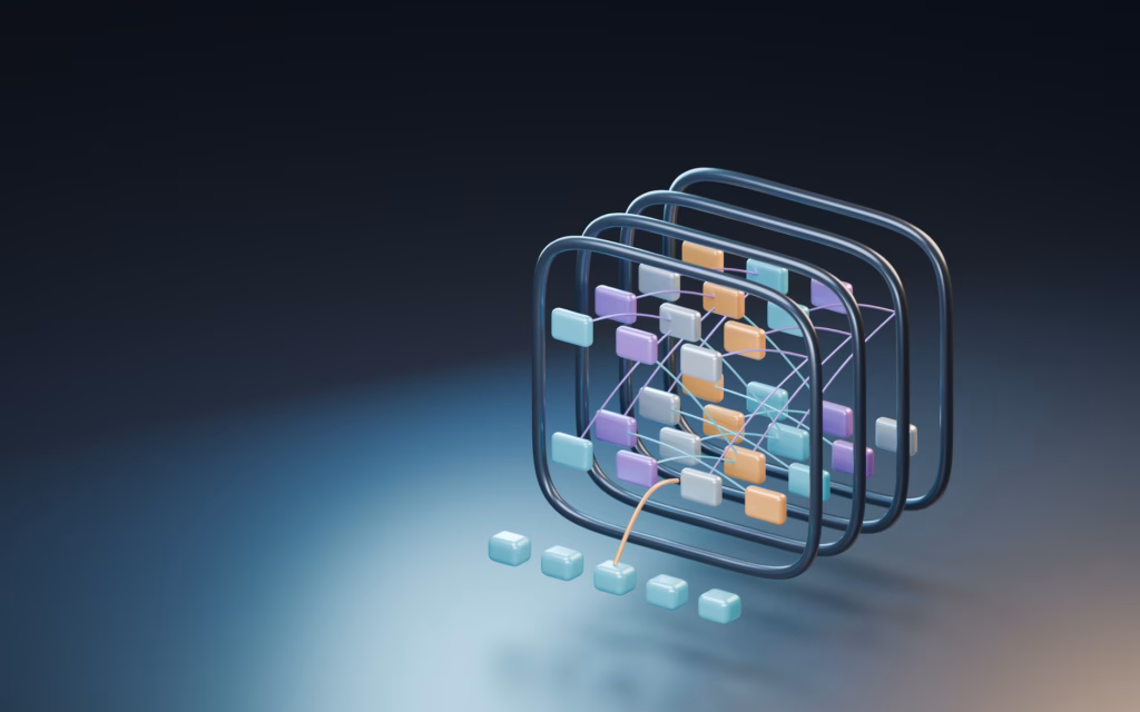 La trappola del Human-in-the-Loop negli agenti AI aziendali — futuristic automated enterprise workflow nodes visualization
